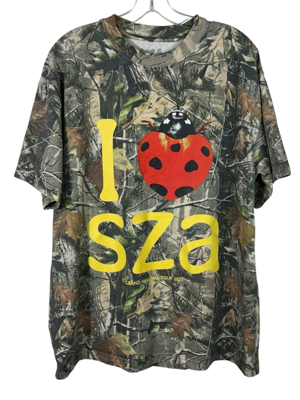 SZA Grand National Store Camo Camouflage Lady Bug Tour 2025 Concert T-Shirt M